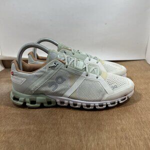 On Cloud Cloudflow Women’s Size 7.5 Running  Shoes Sneaker White Aloe 25.99636